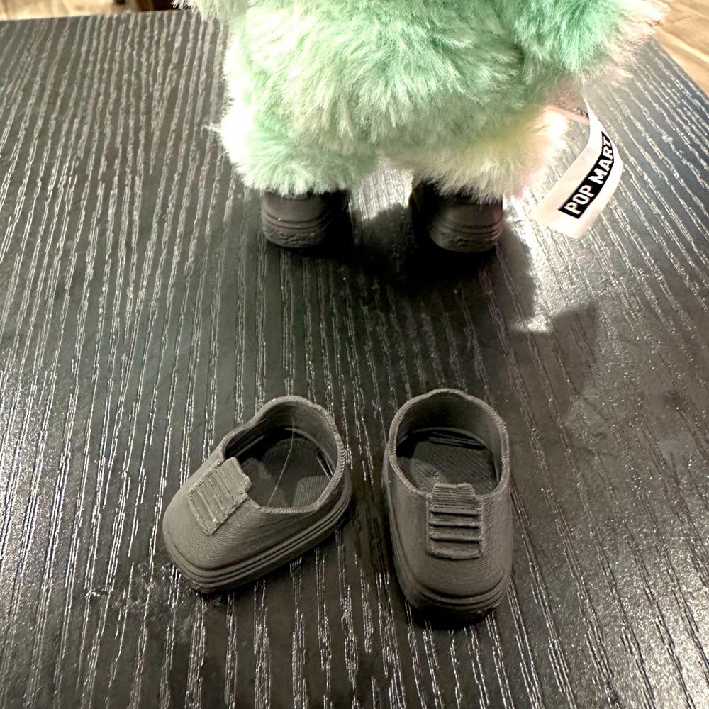 Labubu 3D printed black shoes - 1 pair